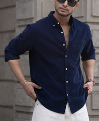 Navy Corduroy Shirt 100% Cotton