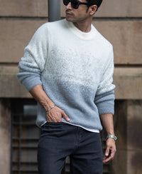 Grey Ombre Fuzzy T-Shirt