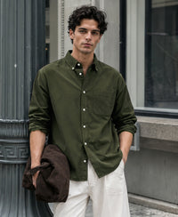 Olive Oxford Button Down Shirt