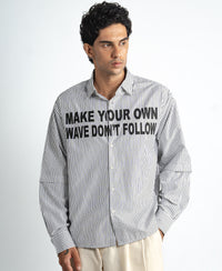 Black & White Printed Stripe Shirt