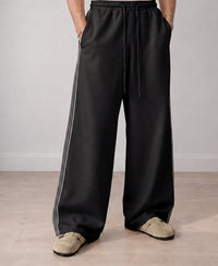 Black Tape Detail Baggy Trackpant