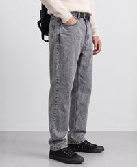 Dark Grey Straight Fit Denim Jeans