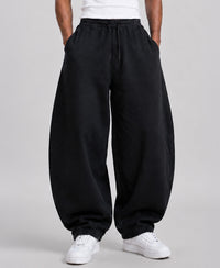 Black Barrel Fit Trackpants