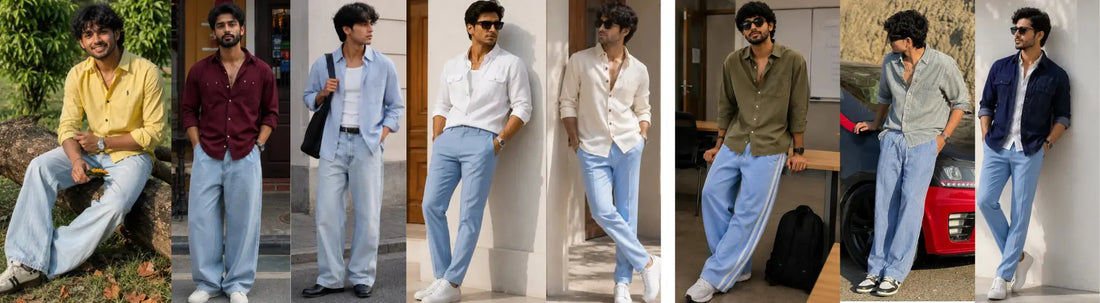 15 Best Sky Blue Pant Matching Shirt Colour Combinations for Men