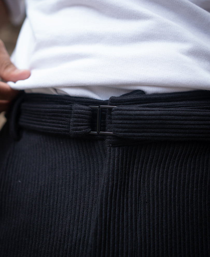 Black Baggy Fit Corduroy Pant.