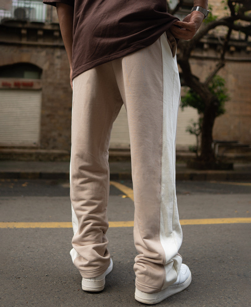 Light Beige Baggy Fit Track Pant.
