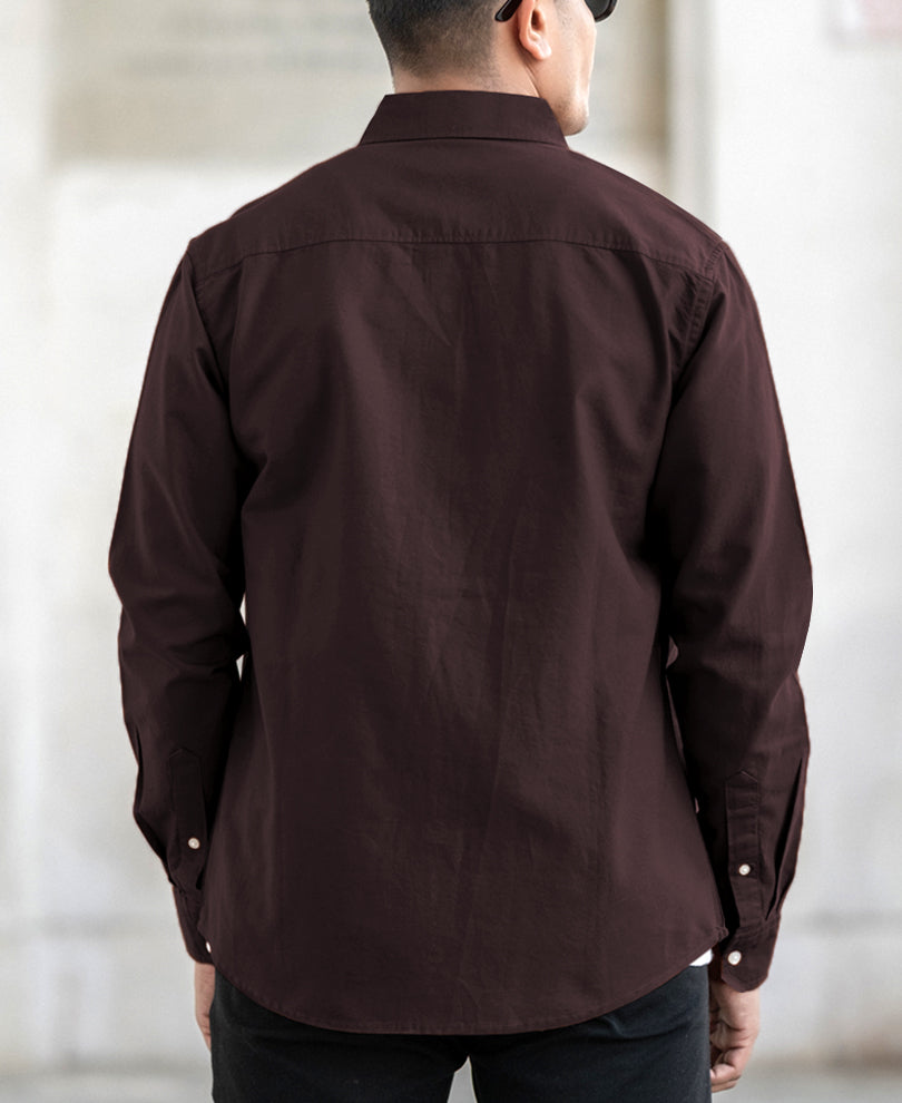 Brown Oxford Shirt.