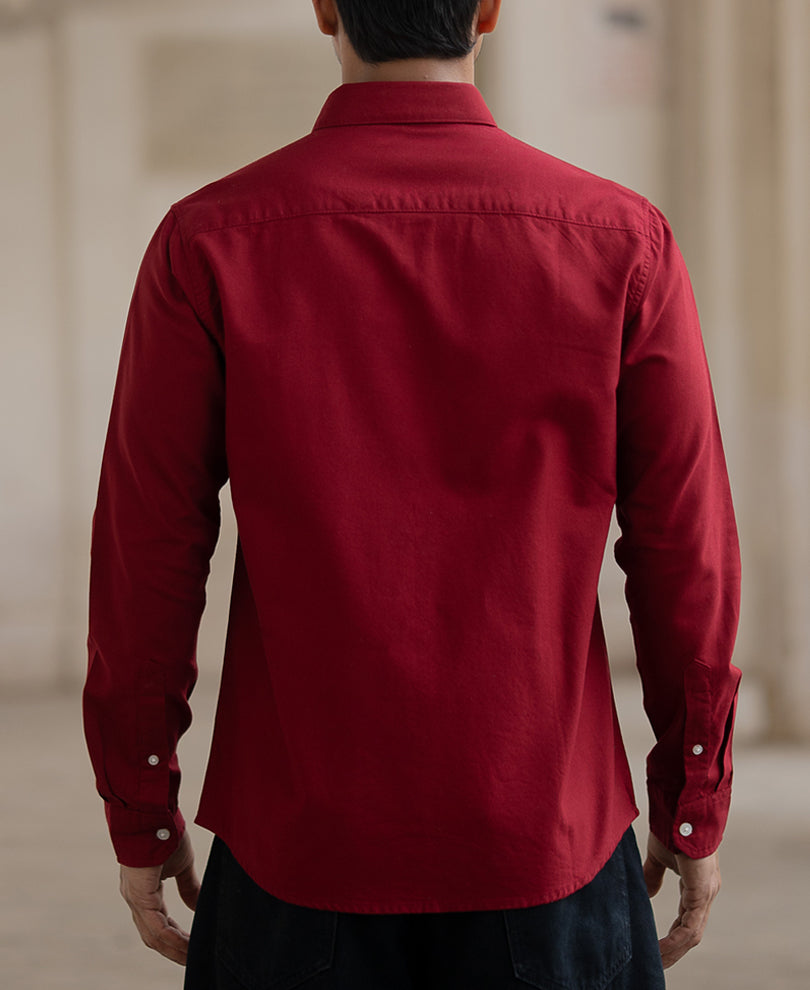 Brick Red Oxford Shirt.