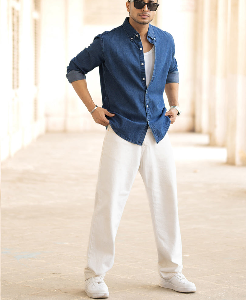 Blue Denim Shirt.