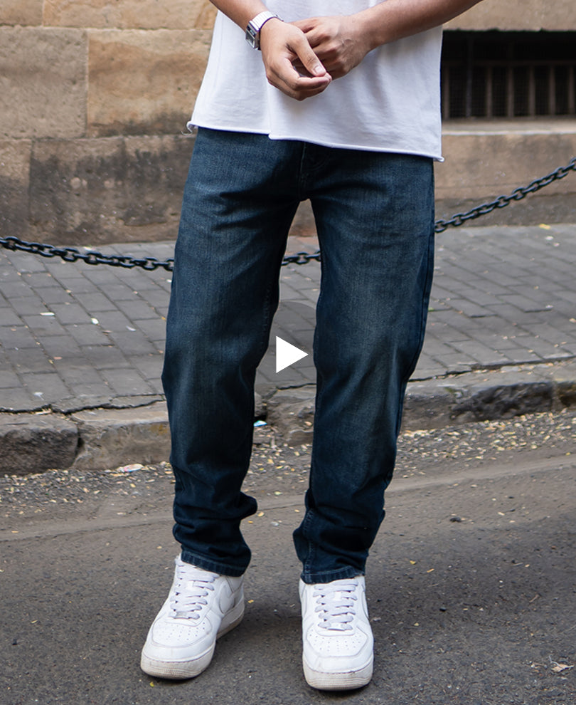 Dark Indigo Regular Fit Basic Denim Jeans.