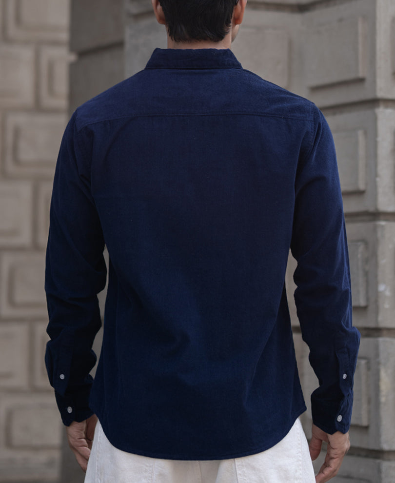Navy Corduroy Shirt.