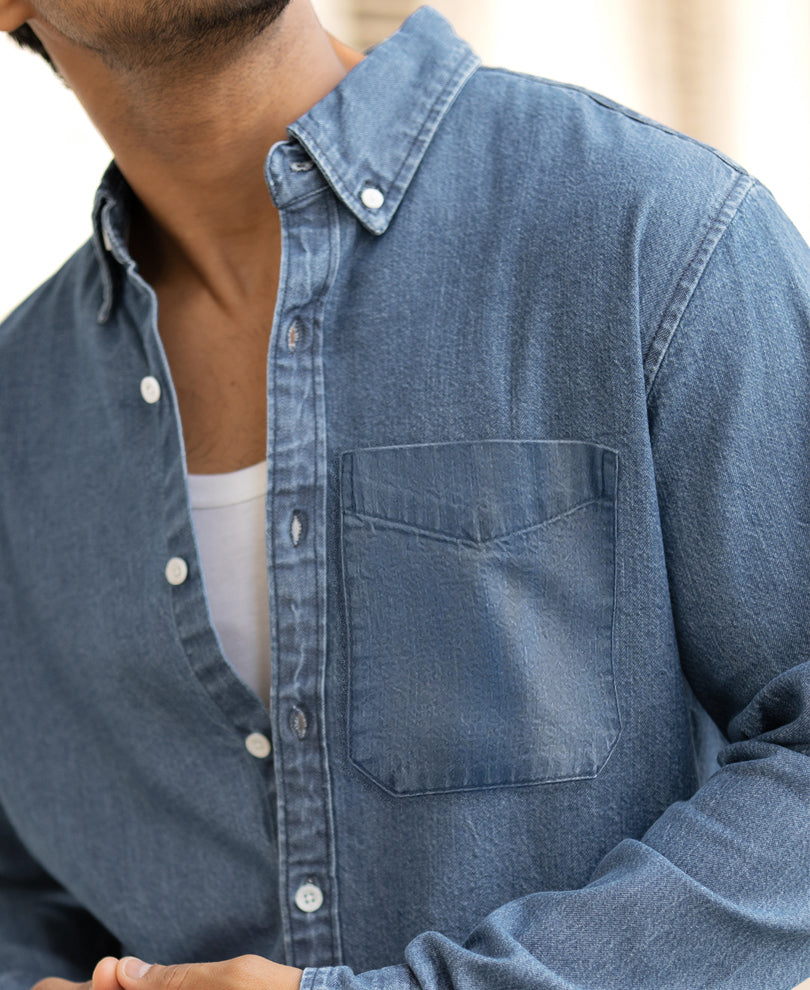 Light Blue Denim Shirt.