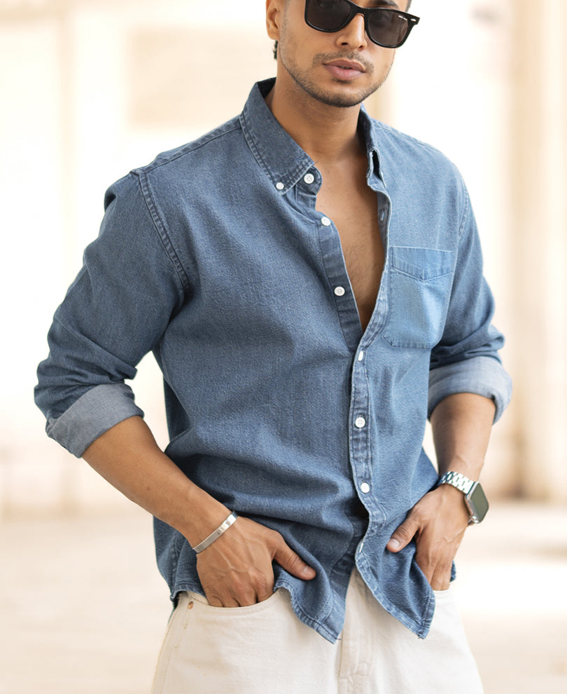 Light Blue Denim Shirt.