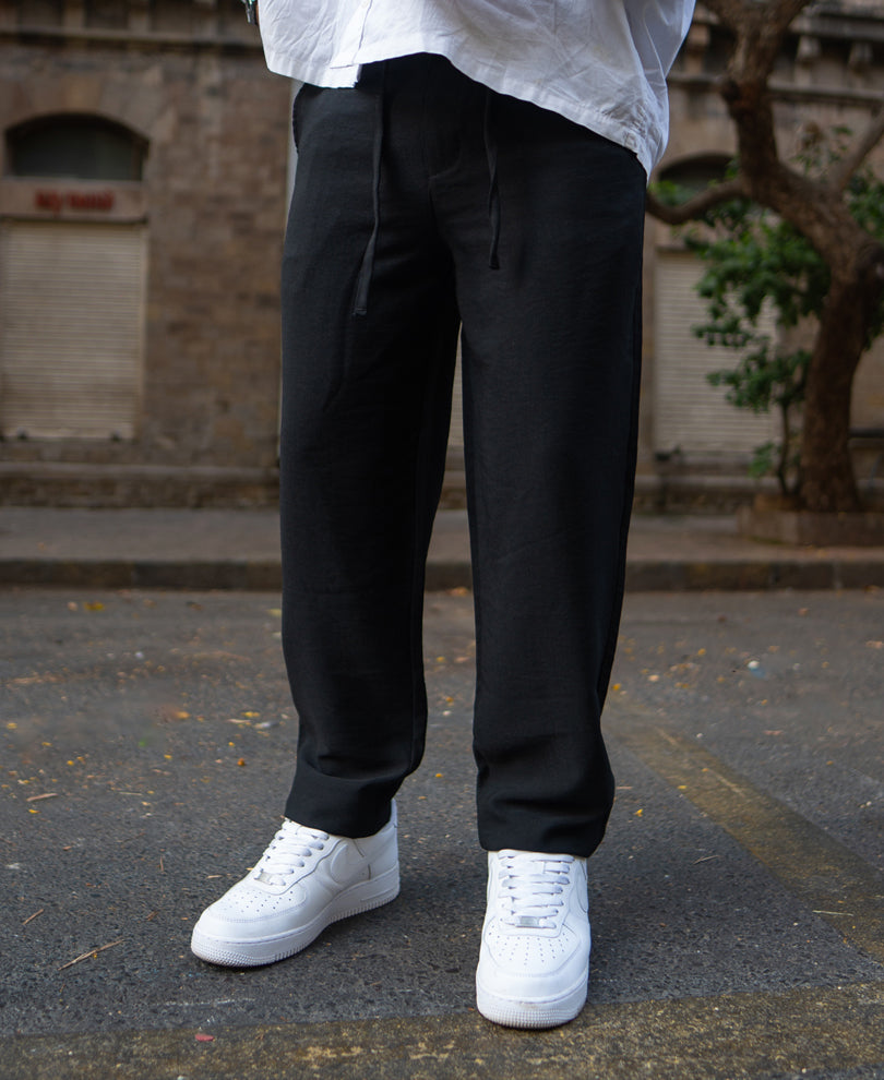 Black Regular Fit Comfort Trouser.