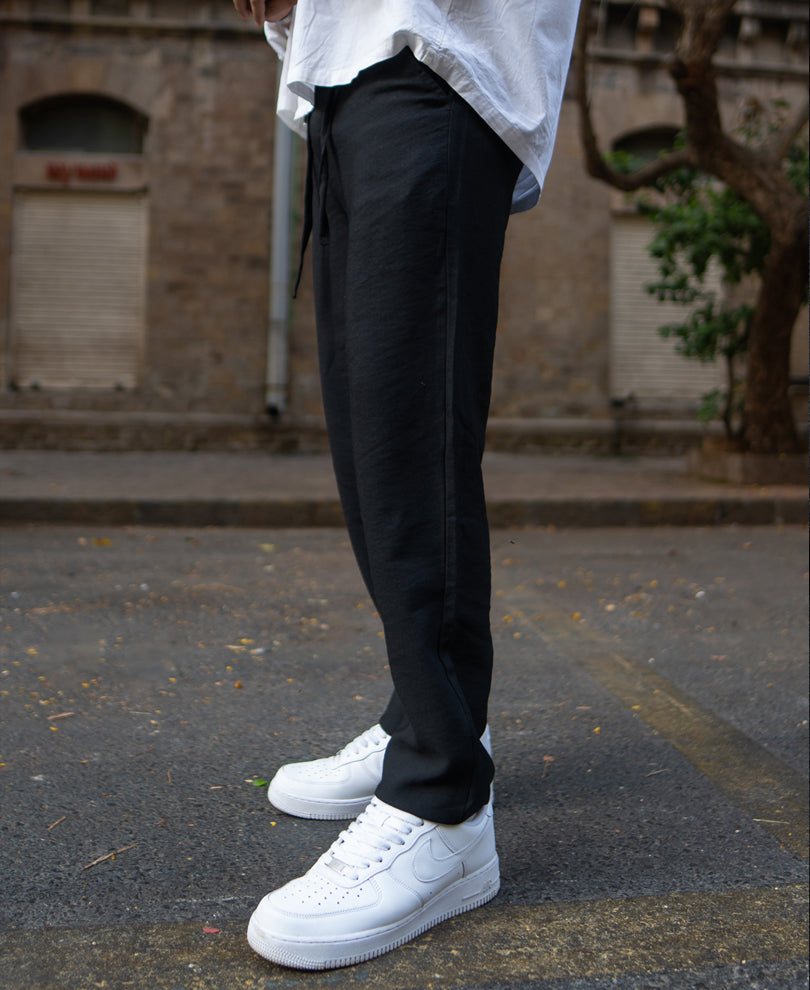 Black Regular Fit Comfort Trouser.