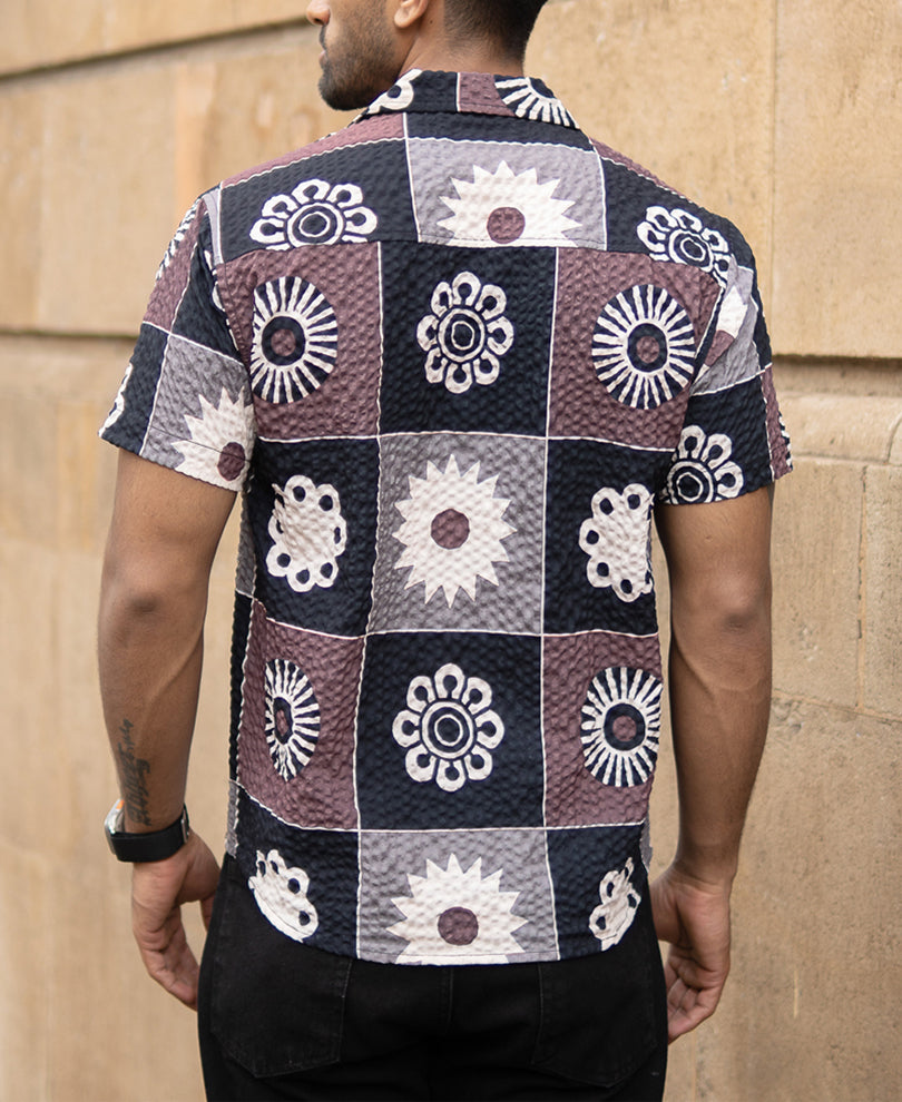 Multicolour Structure Print Shirt.