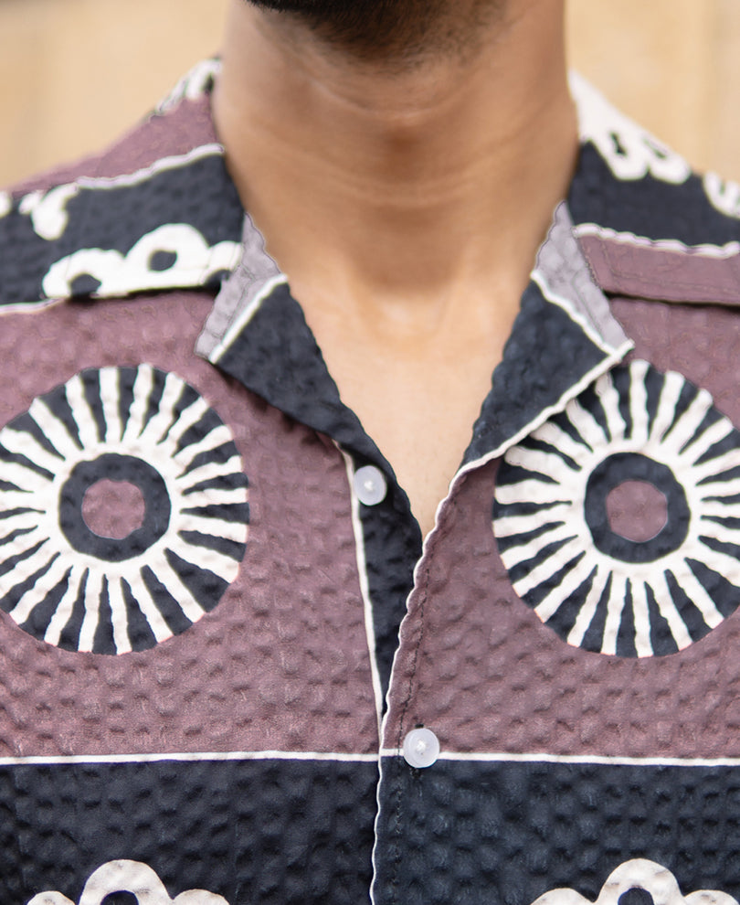 Multicolour Structure Print Shirt.