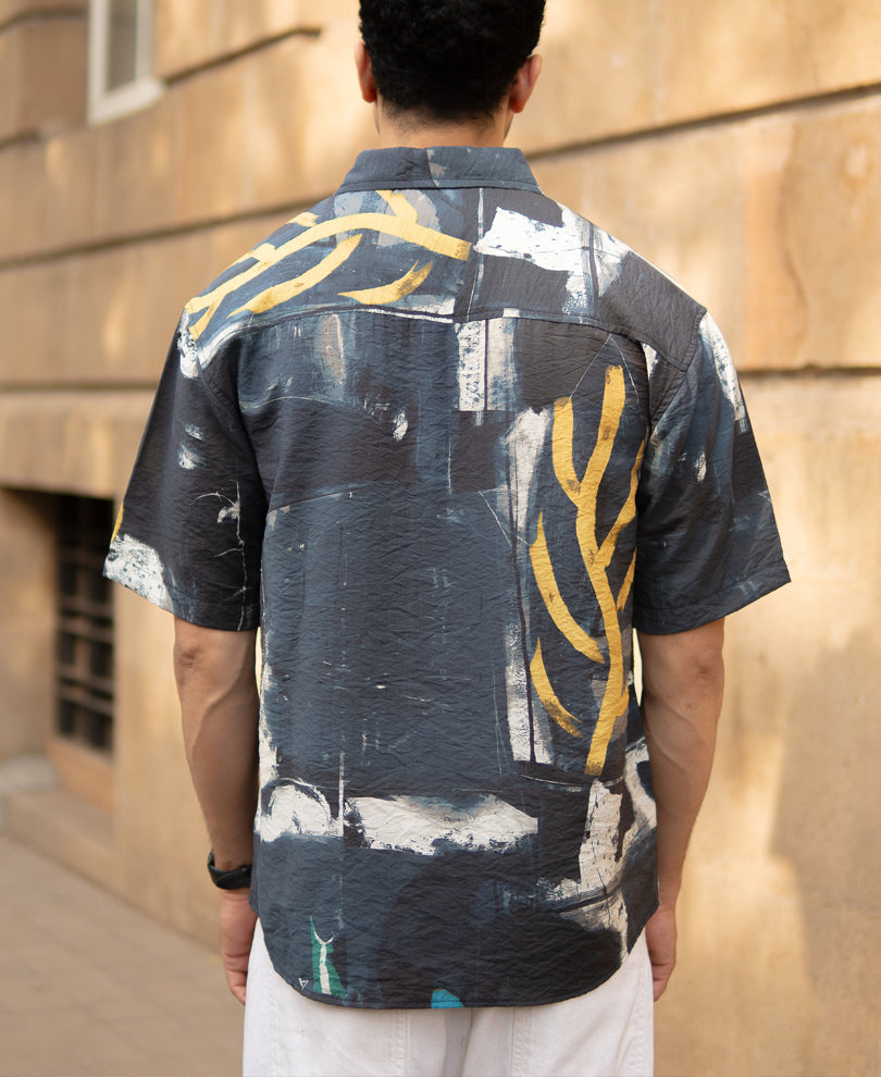 Multicolour Abstract Lightweight Printed Shirt.