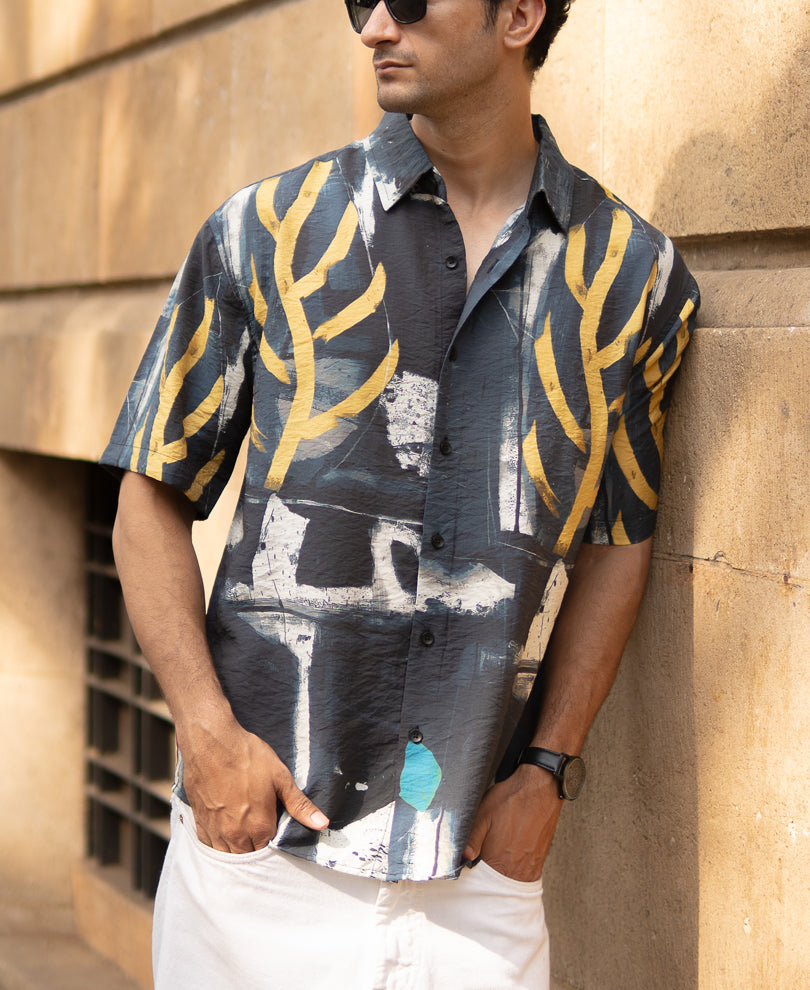 Multicolour Abstract Lightweight Printed Shirt.