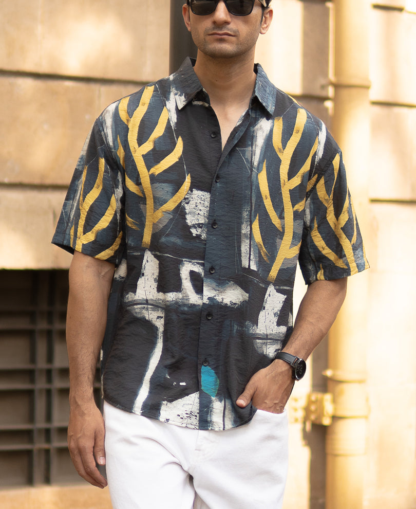 Multicolour Abstract Lightweight Printed Shirt.