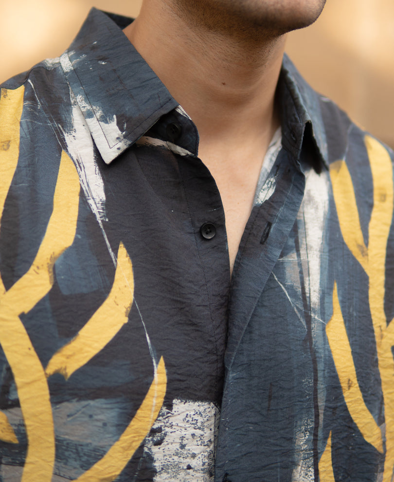 Multicolour Abstract Lightweight Printed Shirt.