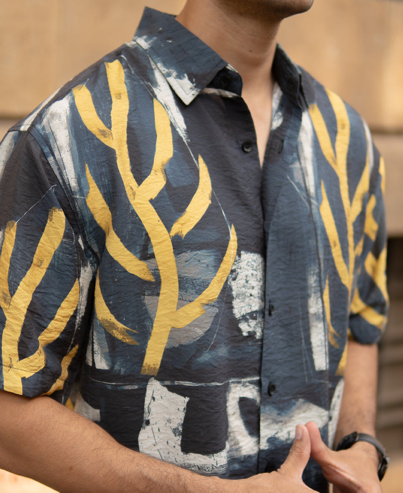 Multicolour Abstract Lightweight Printed Shirt.