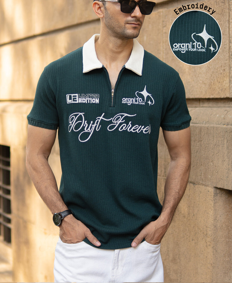 Pine Embroidered Polo T-Shirt.
