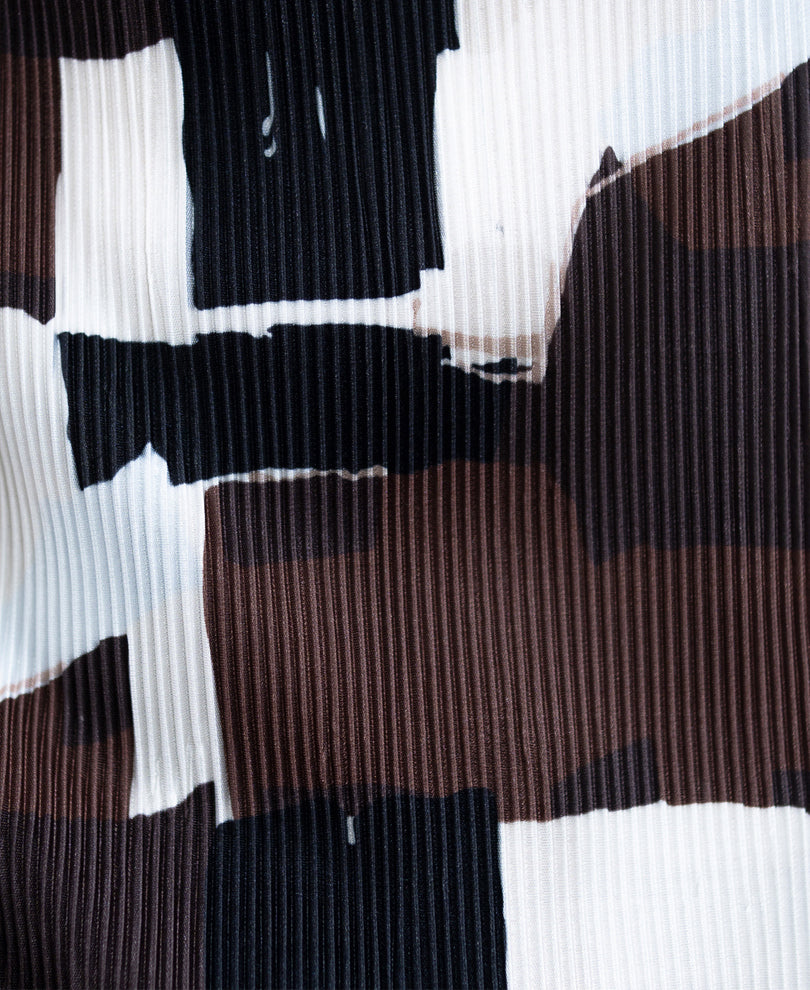 Multicolour Printed Pleat Shirt.