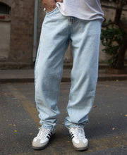 Ice Blue Washed Baggy Jeans.