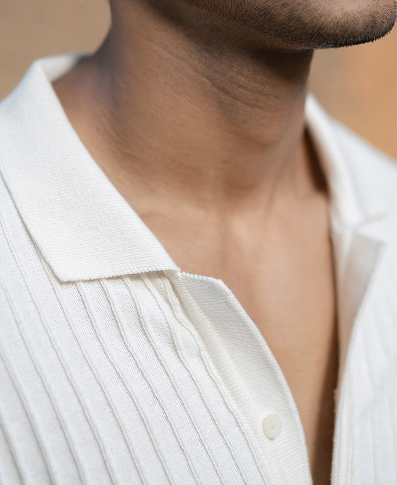 White Knit Shirt.