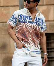 Multicolour Washed Printed Shirt.