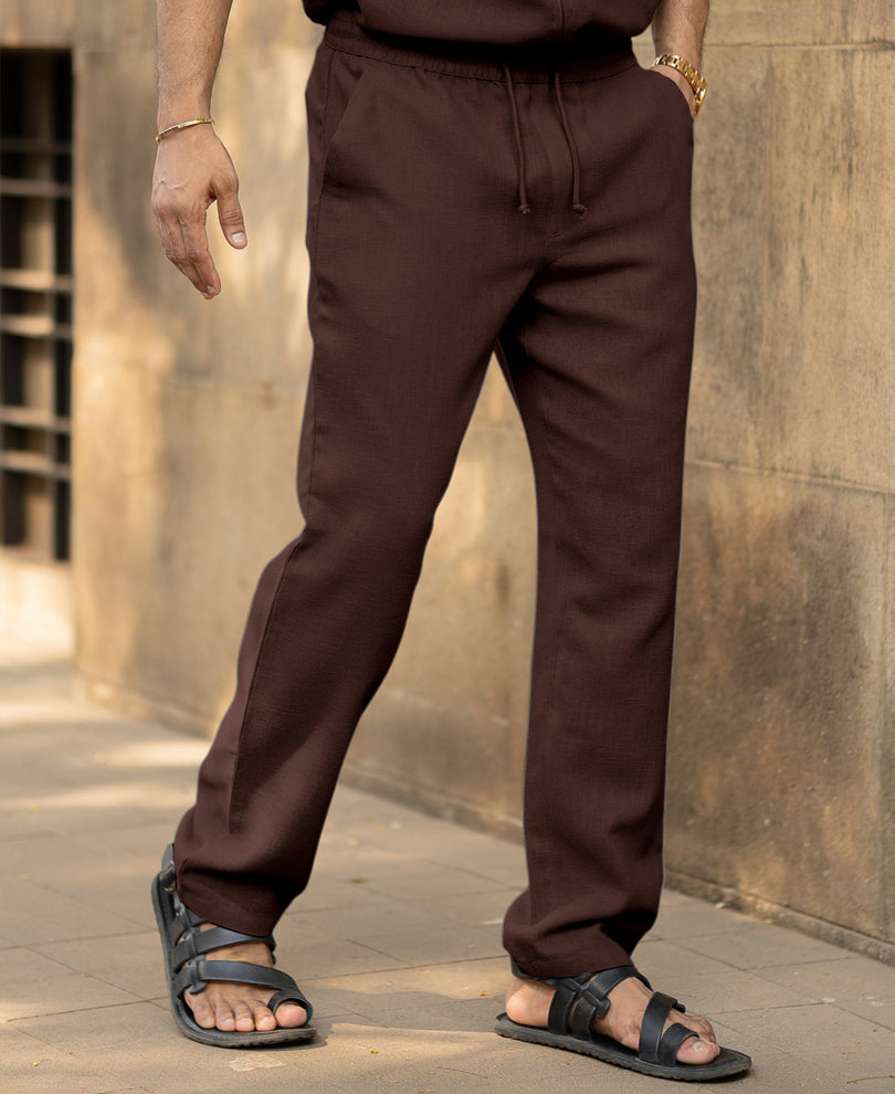 Dark Brown Lightweight Co-Ord Set.