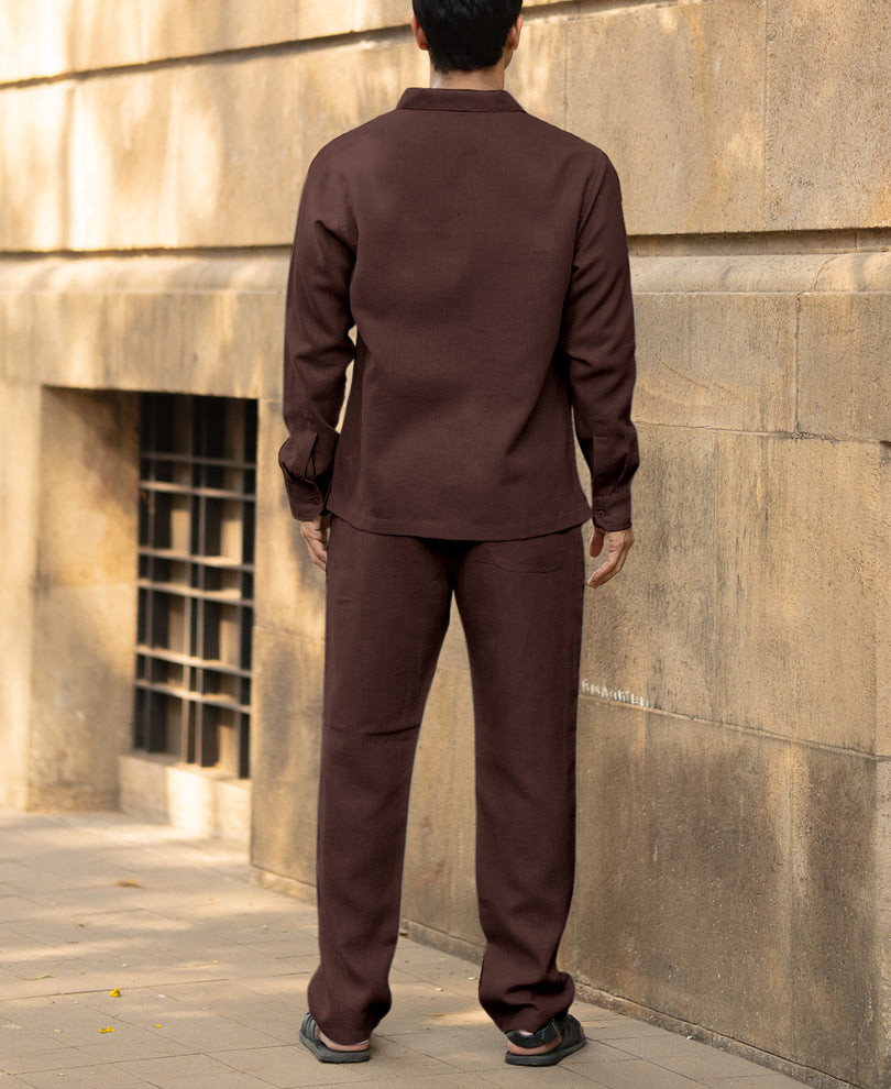 Dark Brown Lightweight Co-Ord Set.