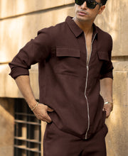 Dark Brown Lightweight Co-Ord Set.
