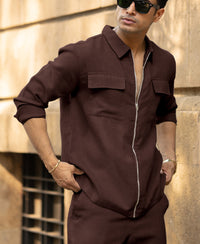 Dark Brown Lightweight Co-Ord Set