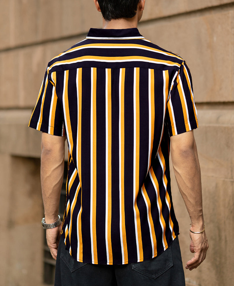 Multicolour Lightweight Striped Shirt.
