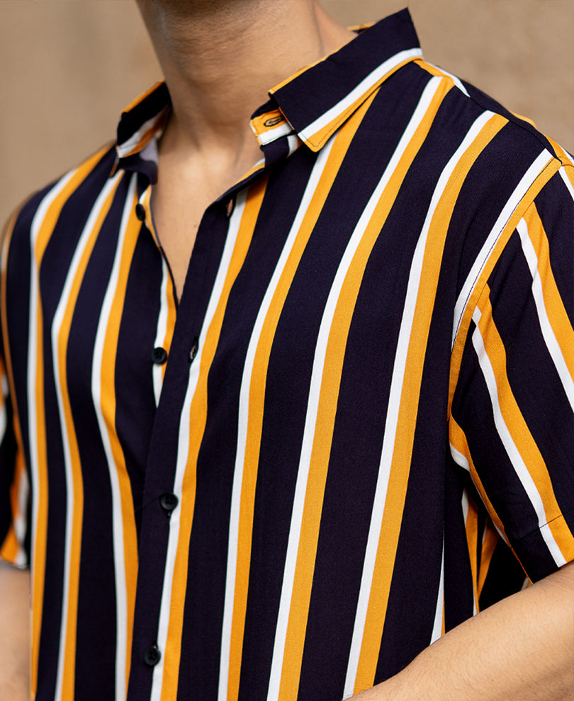 Multicolour Lightweight Striped Shirt.