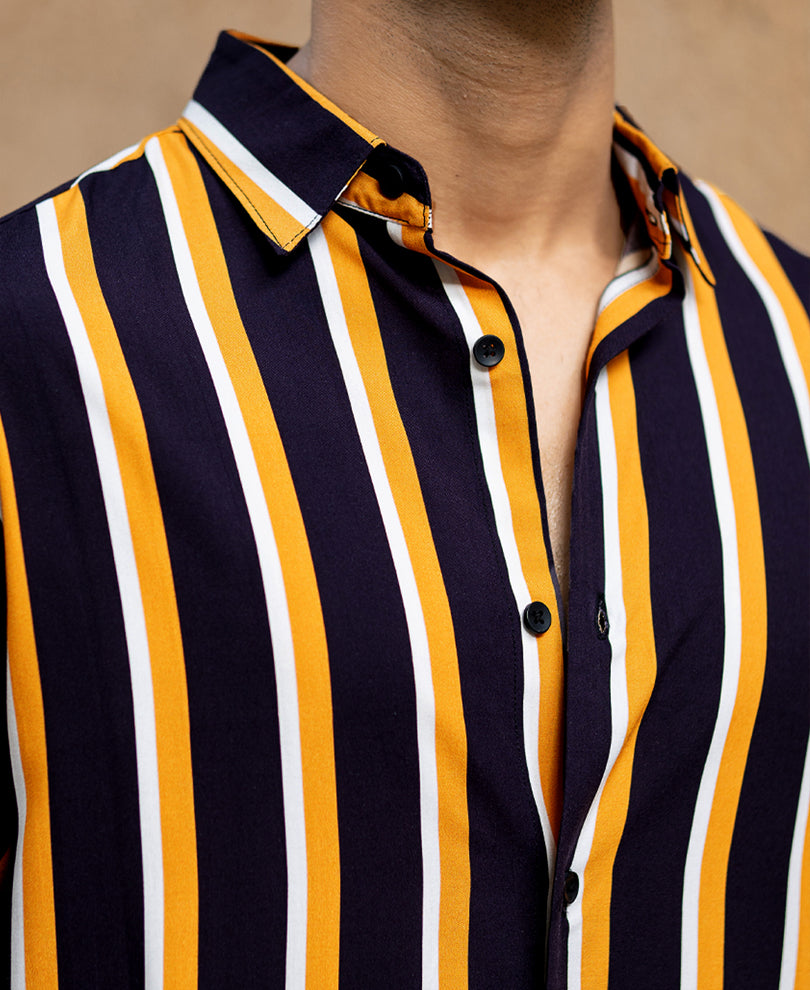 Multicolour Lightweight Striped Shirt.