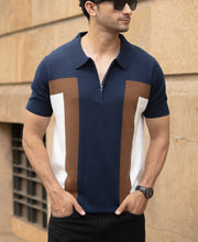 Multicolour Striped Polo T-Shirt.