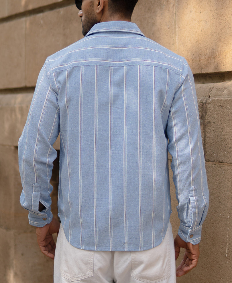 Blue Striped Shirt.