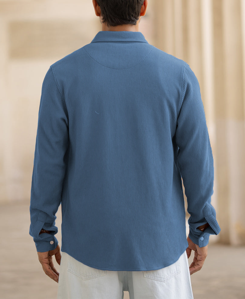Dark Sky Knitted Cord Shirt.