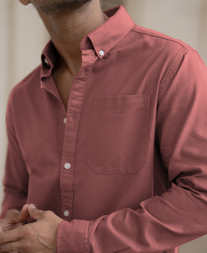 Dusty Rose Lightweight Cotton Shirt.
