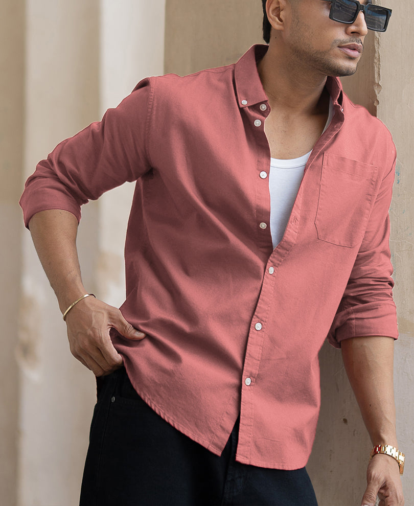 Dusty Rose Lightweight Cotton Shirt.