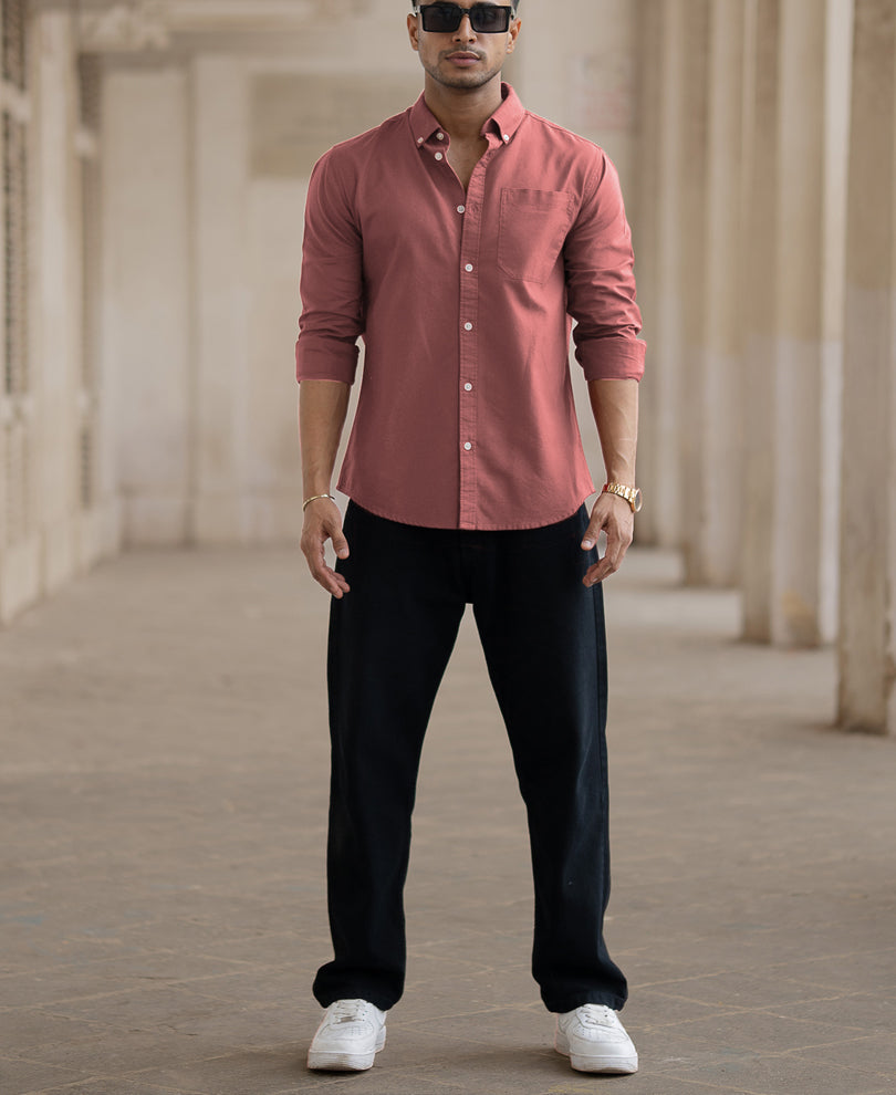 Dusty Rose Lightweight Cotton Shirt.