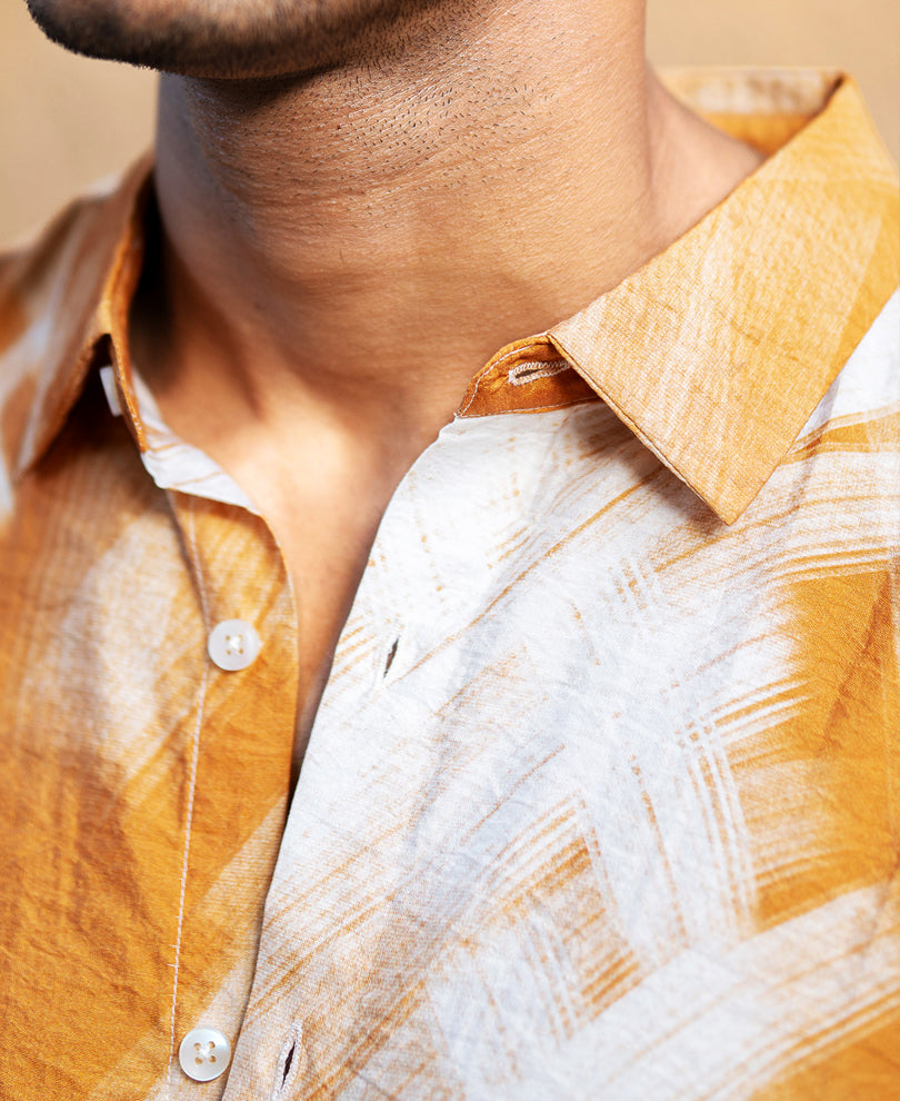 Butterscotch Abstract Print Shirt.