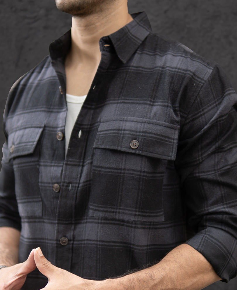 Black Checks Shirt.