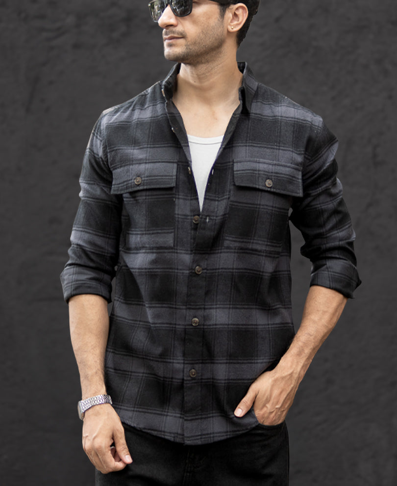 Black Checks Shirt.