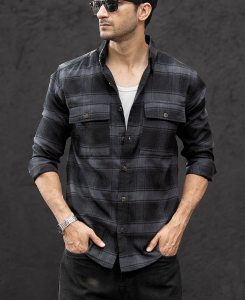 Black Checks Shirt.