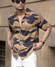 Multicolour Abstract Print Half Sleeves Shirt.