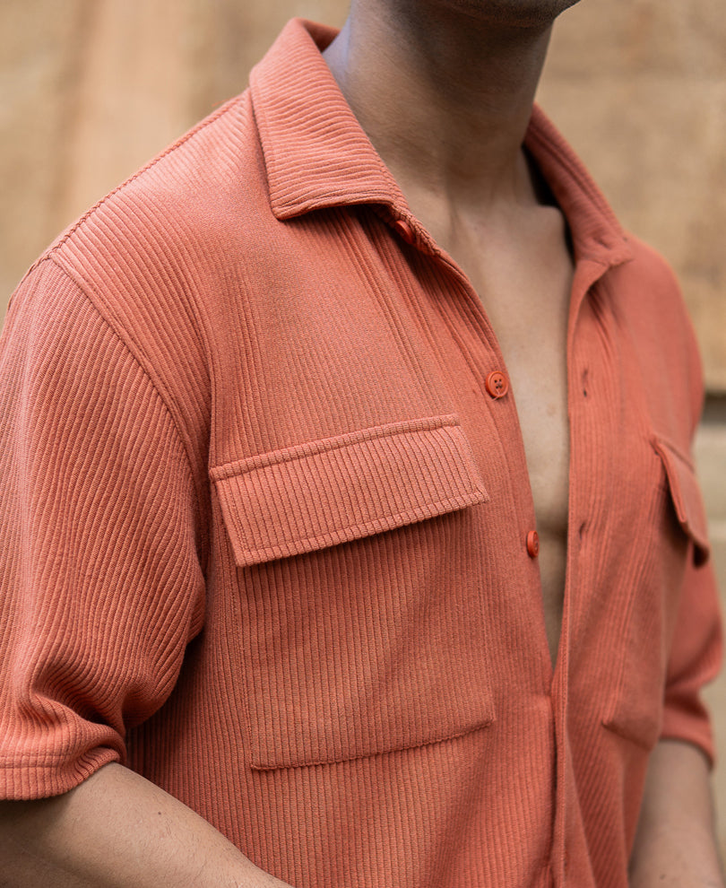 Russet Shirt With Pockets.